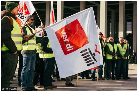 Millions affected by German air and rail strikes .
